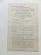 St DAVID'S RELIABILITY TRIAL . Neath M.C. 1954 January 16 Programme.