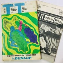 T.T. Races Isle Of Man 1971 original programme & PASSES