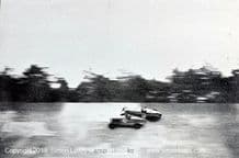 Talbot 105 (Cobb/Lewis) & Bentley (Dunfee) collide(?)Photo. Brooklands 500 Miles 1932