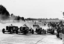 Talbot AV105s & Bugatti T35s starting 1931 Brooklands BRDC 500. photo