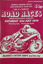 TEMPLE 100 Motorcycle Road Races 1976 programme