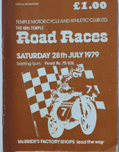 TEMPLE 100 Motorcycle Road Races 1979 programme