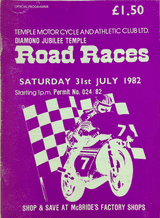 TEMPLE 100 Motorcycle Road Races 1982 programme