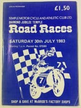 TEMPLE 100 Motorcycle Road Races 1983 programme