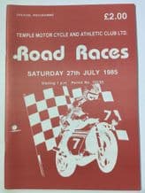 TEMPLE 100 Motorcycle Road Races 1985 programme