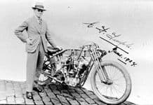Temple Anzani . Claude Temple. Land Speed Record bike late 1920s.Photo
