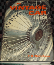 THE VINTAGE CAR . T R Nicholson (1954)