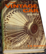 THE VINTAGE CAR . T R Nicholson (1954) (ex lib)