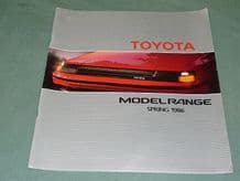 TOYOTA MODEL RANGE SPRING 1986 ( 23page BROCHURE)