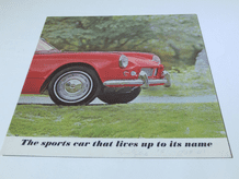 TRIUMPH SPITFIRE U.S.A issue 4 page brochure."Sports Car That Lives Up To.."