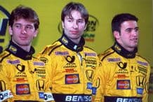 Trulli, Frentzen, Zonta. Jordan EJ10 Launch photo 2001