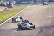 Tyrrell 002 Francois Cevert  Leads Ganley (BRM P160) Brands Hatch 1971 photo.