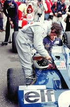 Tyrrell 002 Jackie Stewart stood beside car Monaco GP 1972