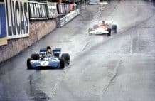 Tyrrell 002 Stewart Leads Gethin (BRM P160) Monaco GP 1972