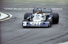 Tyrrell P34 6-Wheeler. Photo. Ronnie Peterson. Belgium GP 1977.