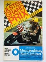 Ulster Grand Prix , Dundrod 1981 Aug 22 Motorcycle Raceg Programme