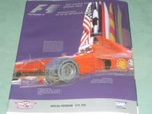 USA GP F1 2000 INDIANAPOLIS Race Programme