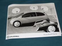 VAUXHALL TWIN (CONCEPT CAR)   factory issued 8x6" press photo