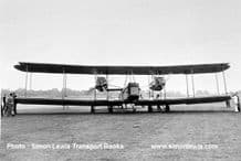 Vickers Vimy Bomber biplane , possibly at Brooklands airfield circa 1920
