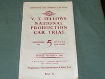 VT FELLOWES NATIONAL PRODUCTION CAR TRIAL. 1965 March 7th