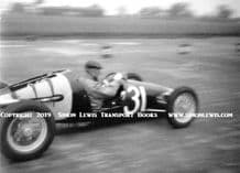 WASP 500cc Jack Moor driving past.Photo circa 1951. Maybe Silverstone