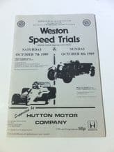 WESTON Speed Trials 1989 October 7-8th programme