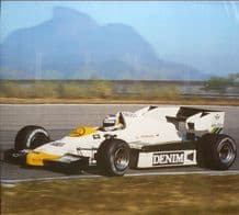 WILLIAMS FW09 Turbo F1 car. Keke Rosberg. Original Poster 23 x 21" (590 x 550mm)