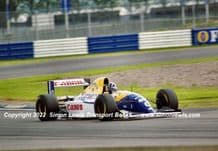 Williams-Renault FW15. Damon Hill.  Silverstone F1 test 1993