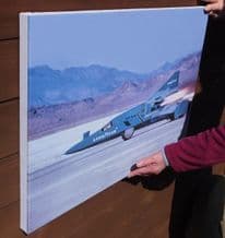 Wingfoot Express II rocket car . Bobby Tatroe at speed Bonneville 1965. CANVAS (30x20 inch)