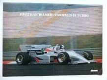 ZAKSPEED TURBO F1 Jonathon Palmer. 1985 poster 24x16"