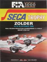 ZOLDER original Euro F3000 poster 16 Oct 1988 23x16 inch (600x400mm)