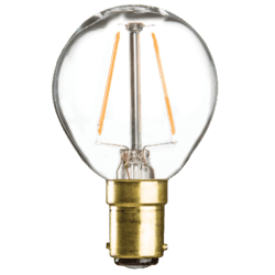 3.4w SBC LED Golf Ball Clear Dimmable - 470 lumens