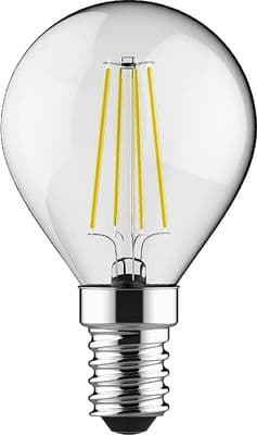 4w SES (E14) LED Golf Ball Clear Dimmable - 470 lumens - PACK OF 10