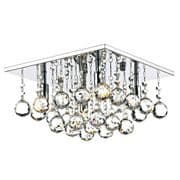 Abacus 4 Light Fitting in Polished Chrome with Crystal Droplets - där ABA5250