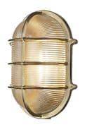Admiral Solid Brass Large Oval Outdoor Wall Light in a Brass Finish IP64 - DAVID HUNT ADM2140