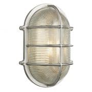 Admiral Solid Brass Large Oval Outdoor Wall Light in a Nickel Finish IP64 - DAVID HUNT ADM2138