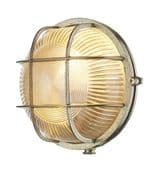 Admiral Solid Brass Round Outdoor Wall Light in a Brass Finish IP64 - DAVID HUNT ADM5040