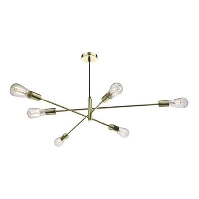 Alana 6 Light Pendant in a Polished Gold Finish - där ALA0635