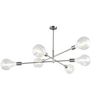 Alana 6 Light Pendant in a Satin Chrome Finish - där ALA0646