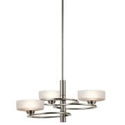 Aleeka 3 Light Chandelier finished in Classic Pewter with Opal Glass Shades - KICHLER KL/ALEEKA3