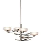 Aleeka 5 Light Chandelier finished in Classic Pewter with Opal Glass Shades - KICHLER KL/ALEEKA5B