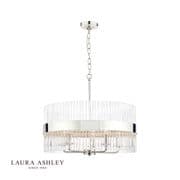 Alexa 5 Light Pendant in Polished Chrome with Glass Rod Decoration - Laura Ashley LA3689240-Q