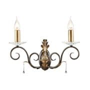Amarilli Double Wall Light in Bronze/Gold Patina and Glass Droplets - ELSTEAD AML2 BRZ