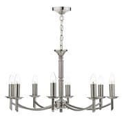 Ambassador 8 Light Dual Mount Fitting finished in Satin Chrome - DAR AMB0846