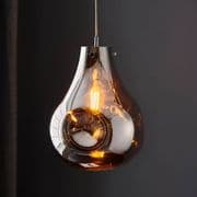 Annecy Metallic Chrome Large Glass Pendant