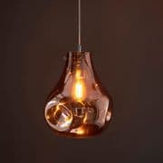 Annecy Metallic Copper Large Glass Pendant
