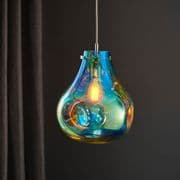 Annecy Metallic Petrol Large Glass Pendant
