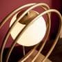 Antibes Table Lamp in a Brushed Gold Finish with an Opal Glass Shade