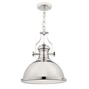 Arona Oversized Single Pendant in Polished Chrome with a Frosted Glass Diffuser - där ARO0138