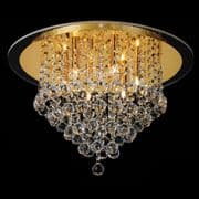 Arthill Large Flush Fitting in Gold with Crystal Droplets